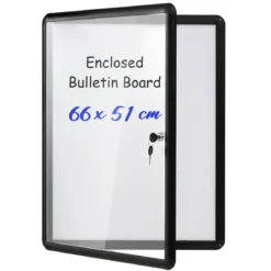 Abschließbarer Schaukasten Infokasten mit Magnetische und Beschreibbare Rückwand 60 x 45 cm