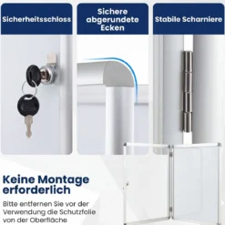 Abschließbarer Schaukasten Infokasten mit Magnetische und Beschreibbare Rückwand 60 x 45 cm