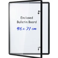 Abschließbarer Schaukasten Infokasten mit Magnetische und Beschreibbare Rückwand 90 x 65 cm