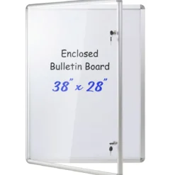 Abschließbarer Schaukasten Infokasten mit Magnetische und Beschreibbare Rückwand 90 x 65 cm