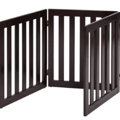 Absperrgitter Hunde 60cm Hoch Schutzgitter Holz Klappbar 3 Paneelen Braun