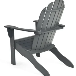 Adirondack-Gartenstuhl Gartensessel Gartenmöbel für den Terrasse Weiß/Natur/Grau