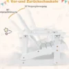 Adirondack-Schaukelstuhl für Kinder Gartensessel aus Holz 50,5 x 69 x 60 cm Weiß