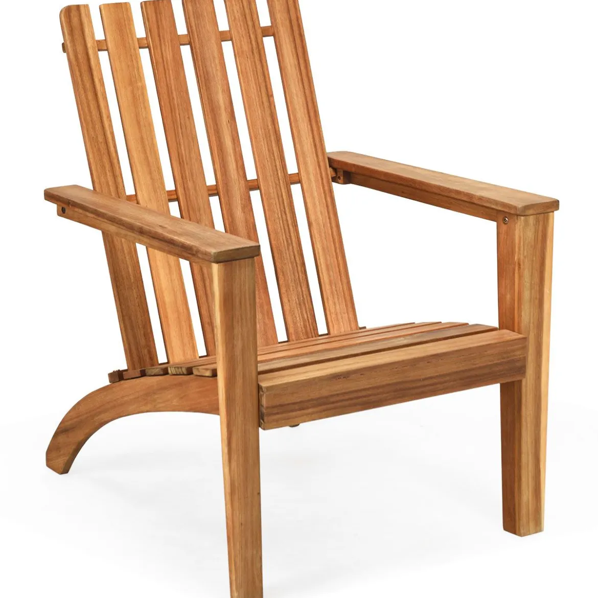 Adirondack Stuhl Adirondack Chair aus Akazienholz Gartensessel bis 160 kg Weiß/Grau/Natur