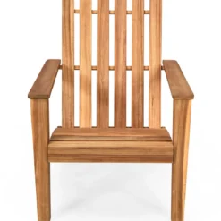 Adirondack Stuhl Adirondack Chair aus Akazienholz Gartensessel bis 160 kg Weiß/Grau/Natur