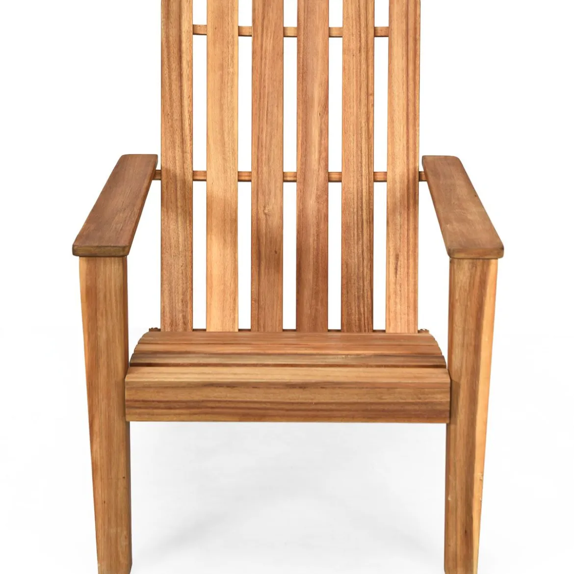 Adirondack Stuhl Adirondack Chair aus Akazienholz Gartensessel bis 160 kg Weiß/Grau/Natur