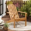 Adirondack Stuhl Gartenstuhl aus Akazienholz mit geneigtem Sitz & hoher Rückenlehne Natur