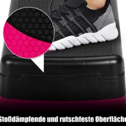 Aerobic Stepper Höhenverstellbarer Steppbr mit 3 Stufen Stepper 250kg belastbar