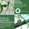 A-förmige Gurke Rankhilfe mit Gartennetz & Pflanzenclips Metall Pflanzenhalter Rankgitter