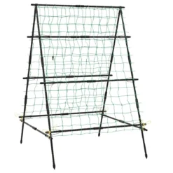 A-förmige Gurke Rankhilfe mit Gartennetz & Pflanzenclips Metall Pflanzenhalter Rankgitter
