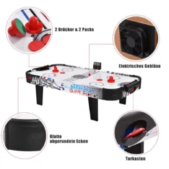 Air-Hockey-Set 42 Zoll Mini-Tisch für Air Hockey mit Elektronischem LED-Punktezähler