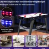Airhockey-Tisch angetriebener Hockey Tisch mit 2 Schiebern & Pucks verstellbare Fußpolster Blau