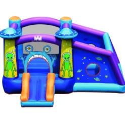 Alien Hüpfburg aufblasbar Springburg Hüpfschloss Rutsche Spielburg 331x258x178cm