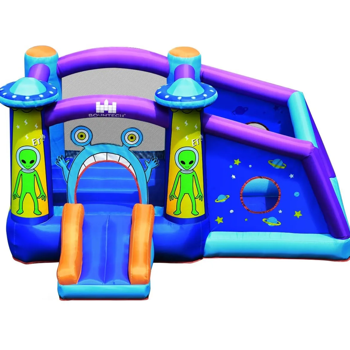 Alien Hüpfburg aufblasbar Springburg Hüpfschloss Rutsche Spielburg 331x258x178cm