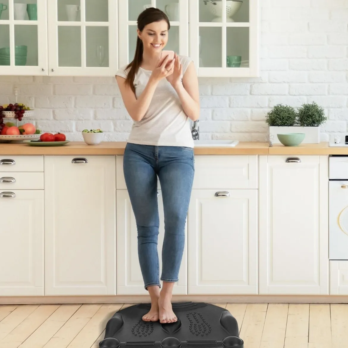 Anti-Ermüdungsmatte mit Massagepunkten & 360° Rollendem Massageball Stehmatte