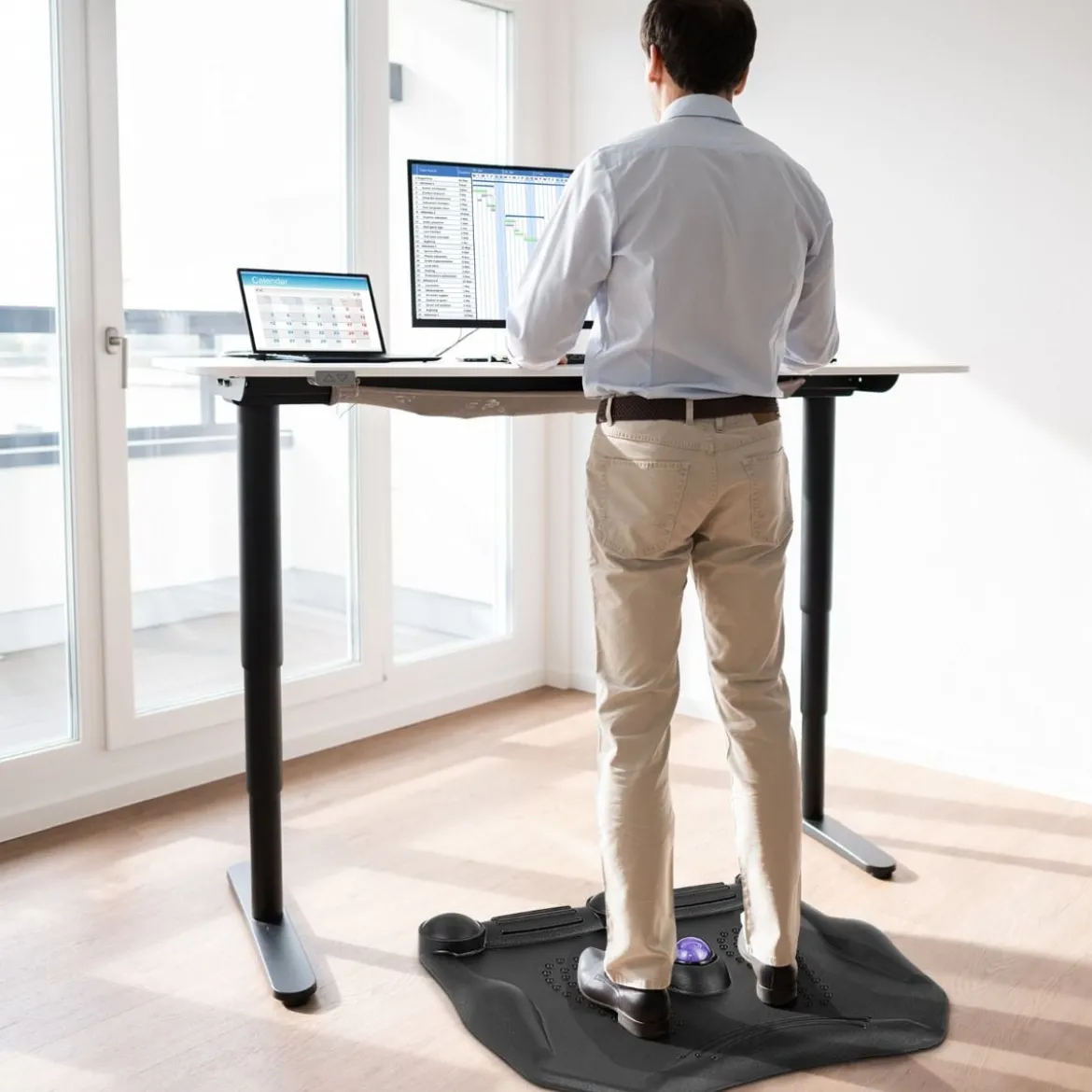 Anti-Ermüdungsmatte mit Massagepunkten & 360° Rollendem Massageball Stehmatte