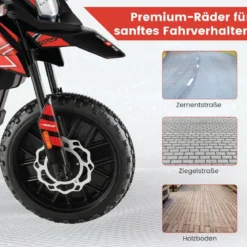 Aprilia Elektro Kindermotorrad mit Stützrädern & Musik & Scheinwerfer 12V Kinder Motorrad