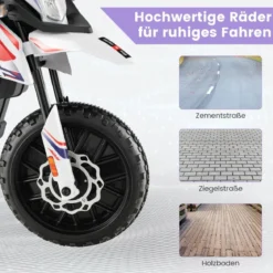 Aprilia Elektro Kindermotorrad mit Stützrädern & Musik & Scheinwerfer 12V Kinder Motorrad