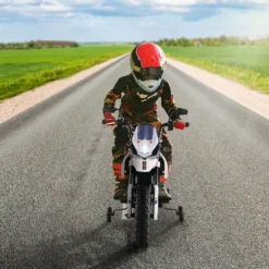 Aprilia Elektro Kindermotorrad mit Stützrädern & Musik & Scheinwerfer 12V Kinder Motorrad