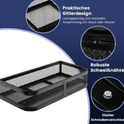ATV-Frontladekorb Frontgepäckkorb Gepäckträgerkorb Aufbewahrungskorb 92 x 44 x 16,5 cm