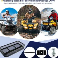 ATV-Frontladekorb Frontgepäckkorb Gepäckträgerkorb Aufbewahrungskorb 92 x 44 x 16,5 cm