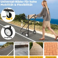 Außenborder Ständer auf Rädern mit 150 KG Tragfähigkeit Robuster Motor Transportwagen