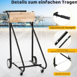 Außenborder Ständer auf Rädern mit 150 KG Tragfähigkeit Robuster Motor Transportwagen