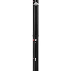 Außendusche 35 L Garten Solardusche Pooldusche mit zwei Wasserhähne 220 cm Schwarz kein Stromanschluss
