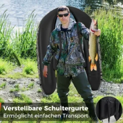 Aufbelasbares Schlauchboot Angelboot mit Verstellbarer Rückenlehne 135 x 109 x 54 cm Tarnung/Beige/Grau/Grün