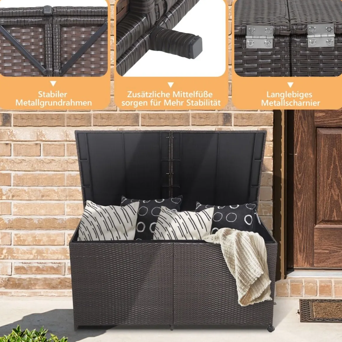 Aufbewahrungsbox mit 662 L Fassungsvermögen 150 x 77 x 73 cm