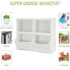 Aufbewahrungsregal mit Behältern Spielzeugregal für Kinder 105,5 x 39,5 x 84 cm Weiß