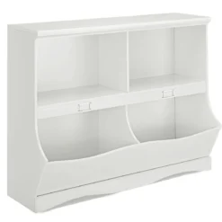 Aufbewahrungsregal mit Behältern Spielzeugregal für Kinder 105,5 x 39,5 x 84 cm Weiß