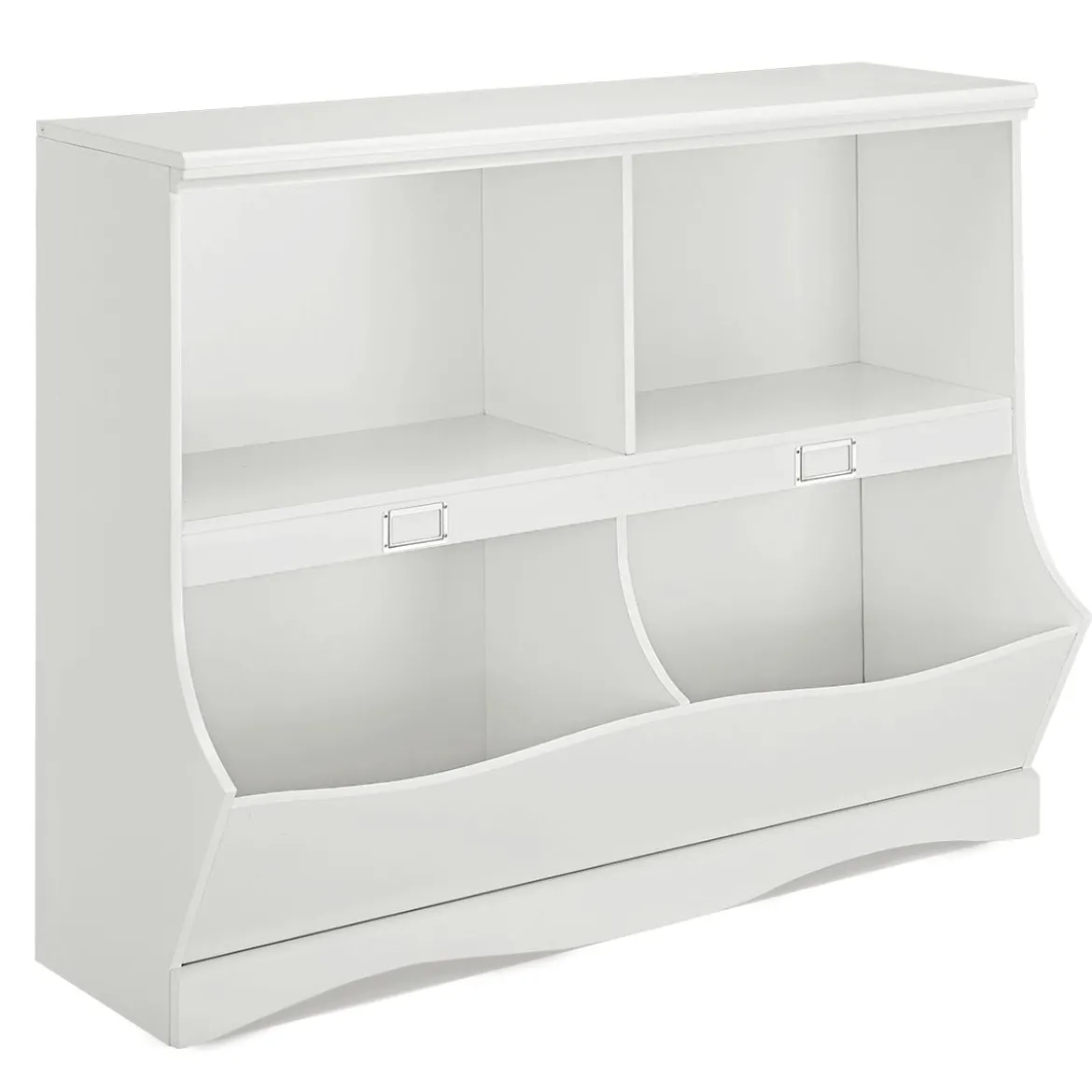 Aufbewahrungsregal mit Behältern Spielzeugregal für Kinder 105,5 x 39,5 x 84 cm Weiß