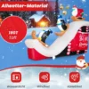 Aufblasbare Deko Weihnachten Weihnachtsmann & Pinguinen 280 x 70 x 220 cm Weiß + Rot