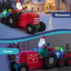 Aufblasbare Festtagsdekoration Weihnachtsmann mit eingebauten hellen LED-Leuchten 270 x 95 x 150 cm