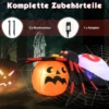 Aufblasbare Halloween Spinne mit Kürbis & Rotierendem LED-Lichter Gruselige Spinnendekoration