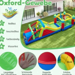 Aufblasbare Hüpfburg große Rutsche mit Sprungbereich Kinderhüpfburg (ohne Gebläse)