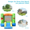 Aufblasbare Hüpfburg Kinderspielhaus mit Rutsche Springburg Trampolin Spielburg 270 x 203 x 173 cm Bunt