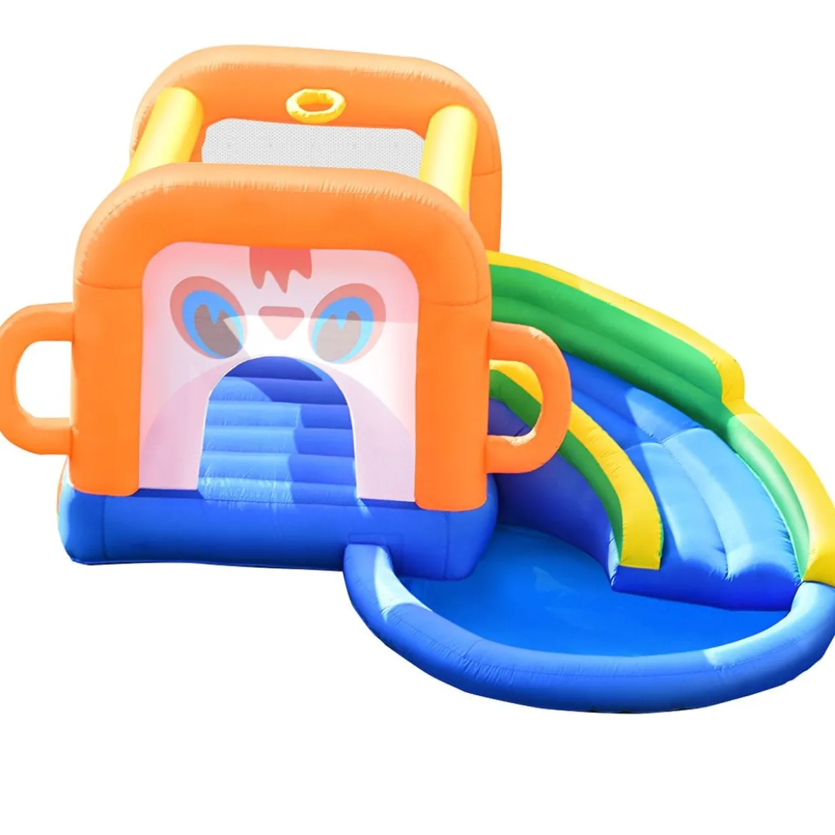 Aufblasbare Hüpfburg mit Rutsche Ballbecken Kinder Springburg Wasserpark 3x2x2m