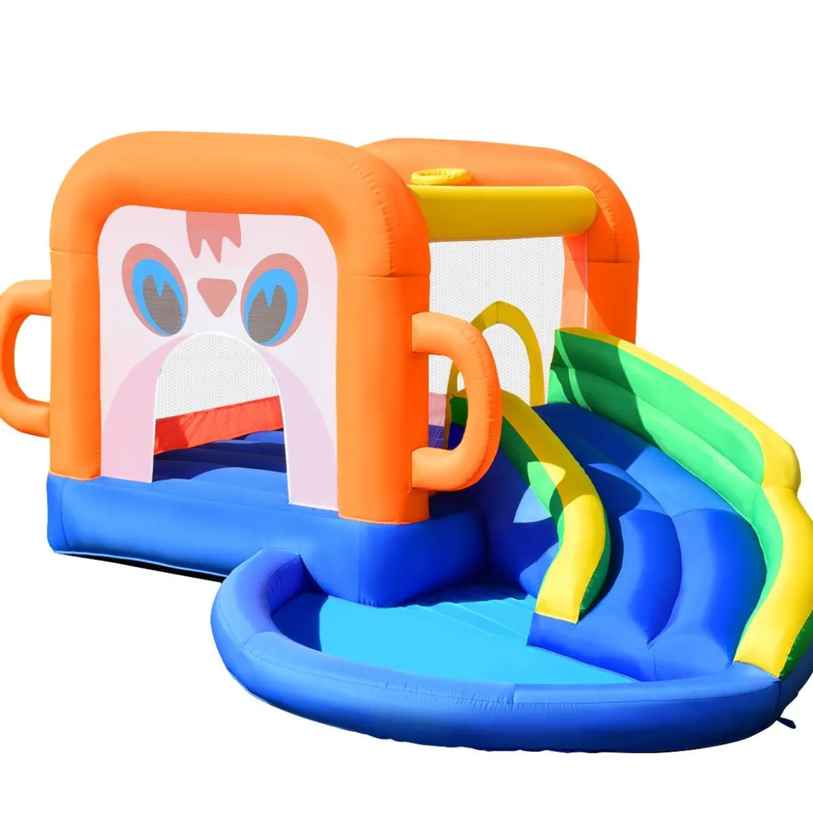 Aufblasbare Hüpfburg mit Rutsche Ballbecken Kinder Springburg Wasserpark 3x2x2m