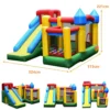 Aufblasbare Hüpfburg mit Rutsche Kinder Hüpfschloss Spielburg Outdoor 324 x 315 x 221 cm Bunt
