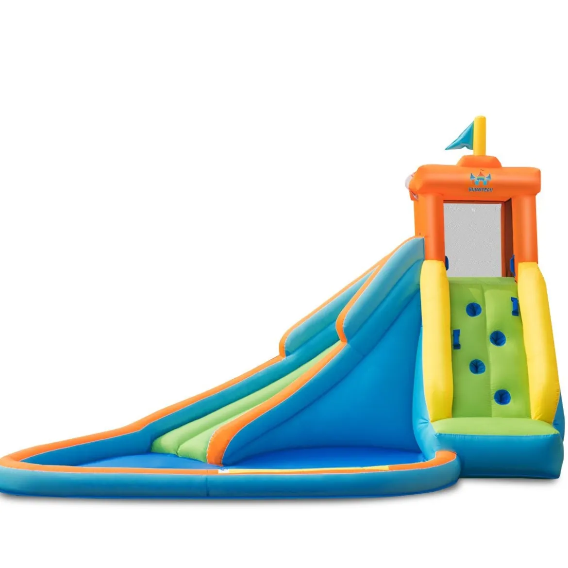 Aufblasbare Hüpfburg mit 450W Gebläse Wasserspielcenter Hüpfburg für Kinder 400 x 300 x 265 cm Bunt