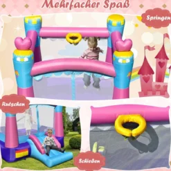 aufblasbare Hüpfburg Prinzessinnen-Hüpfburg mit Sprungbereich Outdoor Bouncer Bunt