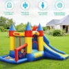 Aufblasbare 6-in-1 Hüpfburg mit Rutsche + 610W Gebläse Outdoor Spielpool 330 x 300 x 210 cm