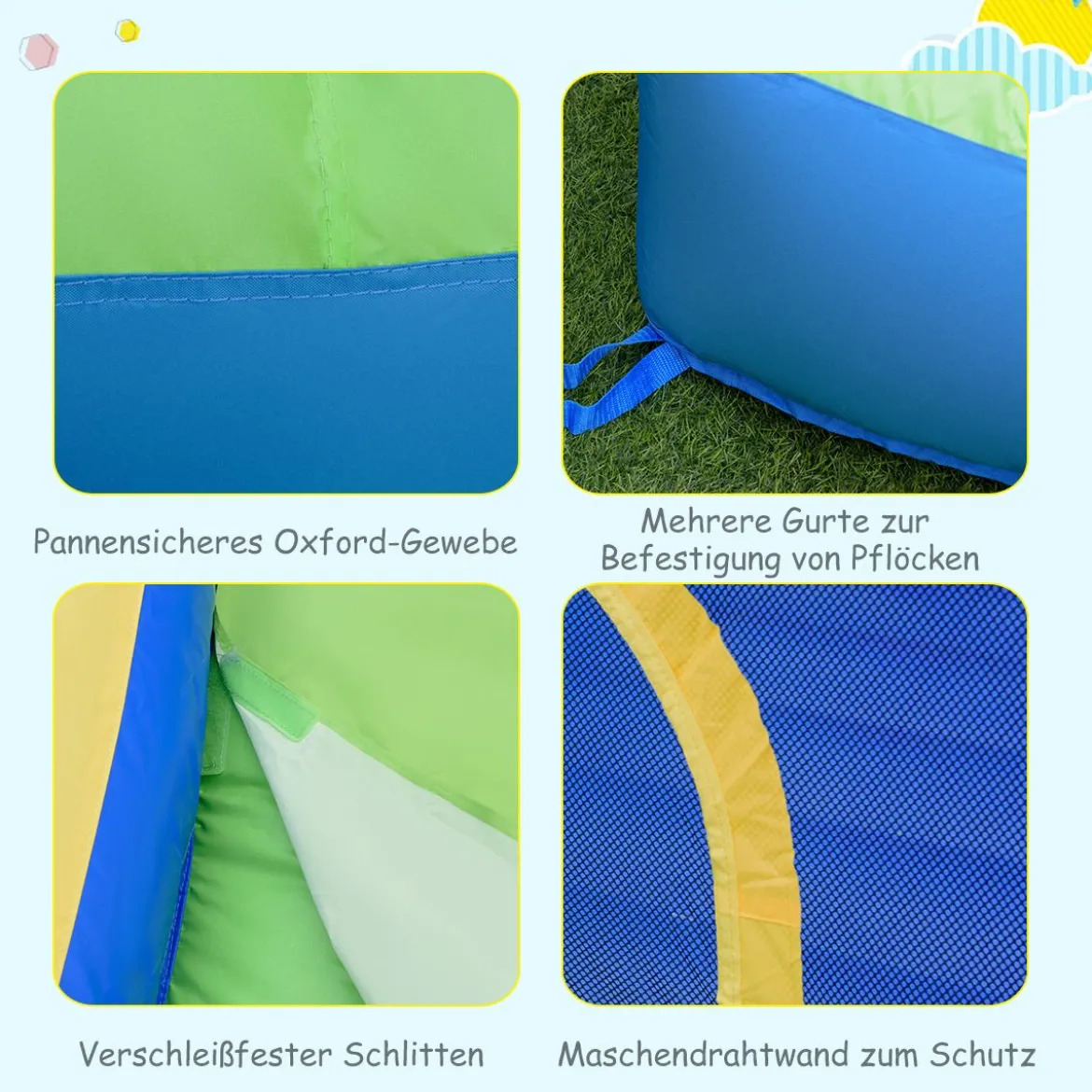 Aufblasbarer Wasserrutschen-Park mit 450W Gebläse Hüpfburg für Kinder 575 x 280 x 236 cm Bunt