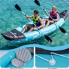 Aufblasbares Kajak Set für 2 Personen Schlauchkajak aus PVC mit 2 Aluminium-Paddel Pumpe bis zu 160 kg Belstbar