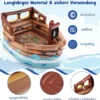 Aufblasbares Piratenschiff Spielhaus Aufblasbare Spiellandschaft mit eingebautem Motor 203 x 138 x 138 cm Mehrfarbig