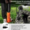 Aufblasbares Schlauchboot mit Flossen & Fischlineal & Rutenhalter Angelboot Camouflage