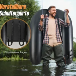 Aufblasbares Schlauchboot mit Fischlineal & Rutenhalter & Paddel Angelboot Camouflage