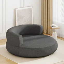 Aufblasbares Sofa aufblasbarer Lounger Luftsofa mit abnehmbarem Bezug großzügige Liegefläche Grau